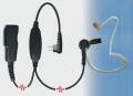 2 Wire Acoustic Tube Ear Peice and Mic - Reinforced Kevlar wire.